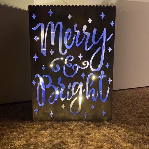 holiday merry and bright LED luminary - Picture 2 of 6
